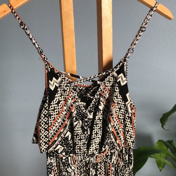 ANGIE Geometric Boho Jumpsuit Romper *Flaw* - Picture 8 of 14